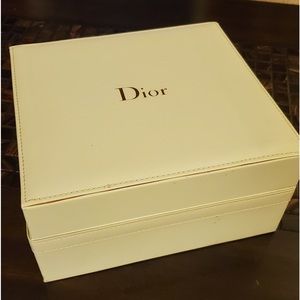 Dior white faux leather square perfume box